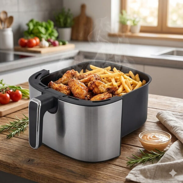 Аэрофритюрница Sokany SK 10052 1700W Аэрогриль безмасляная мультипечь для приготовления без масла 7 л с сенсорным управлением