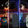Светодиодная RGB 10м гирлянда на елку или новогоднего декора в дом или на улицу водонепроницаемая IP65 с управлением SMART