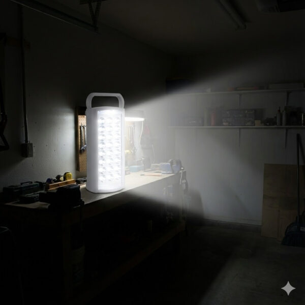 Аварийный аккумуляторный фонарь белый корпус HER-TEX HT-2626, 24 LED, USB, до 80 часов