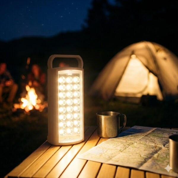 Аварийный аккумуляторный фонарь белый корпус HER-TEX HT-2626, 24 LED, USB, до 80 часов