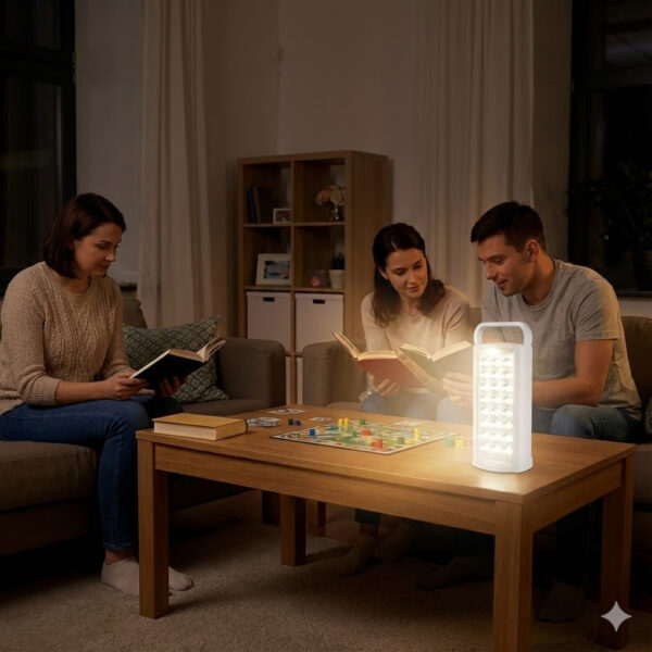 Аварийный аккумуляторный фонарь белый корпус HER-TEX HT-2626, 24 LED, USB, до 80 часов