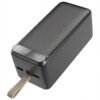 Мощный ПовербанкW  Awei 100000 mAh 22.5W с большим фонарем. Внешний аккумулятор Power Bank быстрая зарядка для телефона и планшета