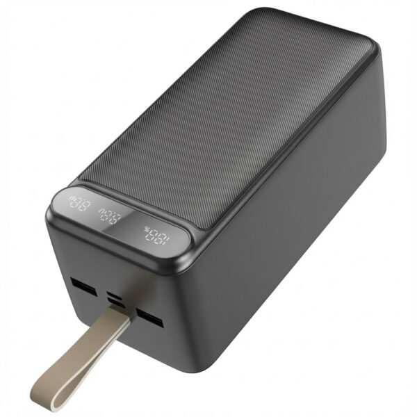 Мощный ПовербанкW  Awei 100000 mAh 22.5W с большим фонарем. Внешний аккумулятор Power Bank быстрая зарядка для телефона и планшета