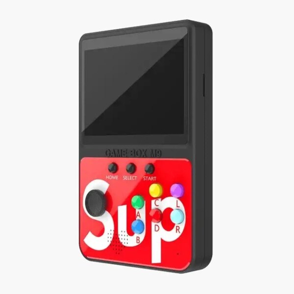 Портативная игровая приставка Sup M9, 900 игр, экран 3", аккумулятор 1200 мА·ч, для детей и взрослых, чёрная