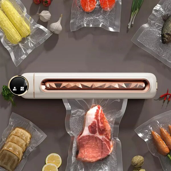 Кухонный вакуумный упаковщик пищевых продуктов с дисплеем Vacuum sealer LS-802 Белый Бытовой вакууматор домашний