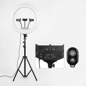 Кольцевая LED-лампа RL-18 46 см с держателями для телефонов и пультом