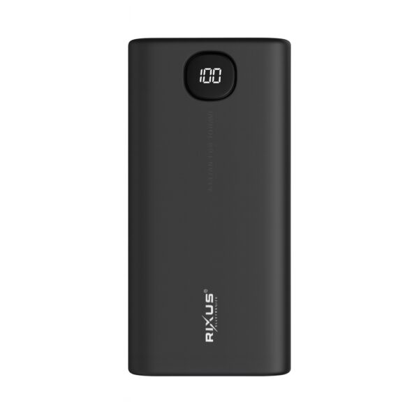 Повербанк Rixus 40000 mAh 18W Quick Charge с дисплеем RXPB40 Черный