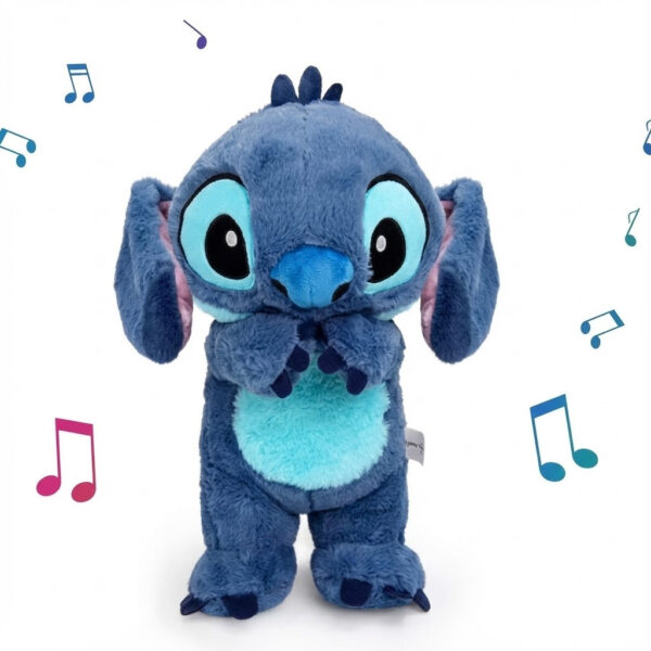 Интерактивная мягкая игрушка Soft Toys «Стич» с подсветкой, музыкой и эффектом дыхания, светится, колыбельная