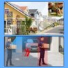 Уличная поворотная WiFi камера 12MP с обзором 360° и 3 объективами Белый