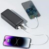 Повербанк Awei J111B 50000 mAh, 22.5W - портативный внешний аккумулятор с быстрой зарядкой, 3 выхода, Li-Pol, черный