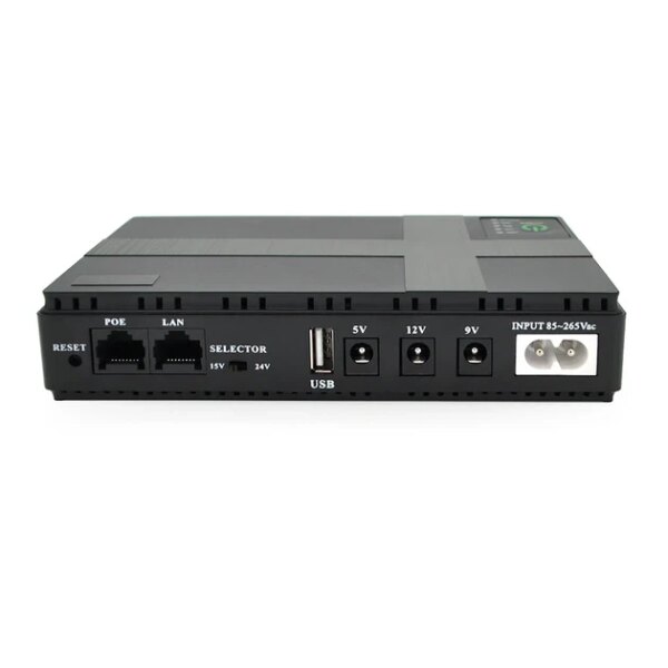 Источник бесперебойного Питания DC UPS для роутера, ONU, камер – 5V/9V/12V, многофункциональный портативный UPS с USB и кабелями