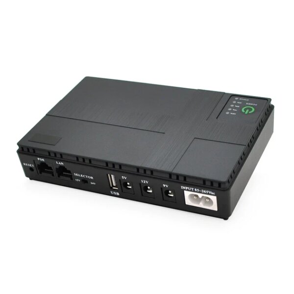 Источник бесперебойного Питания DC UPS для роутера, ONU, камер – 5V/9V/12V, многофункциональный портативный UPS с USB и кабелями