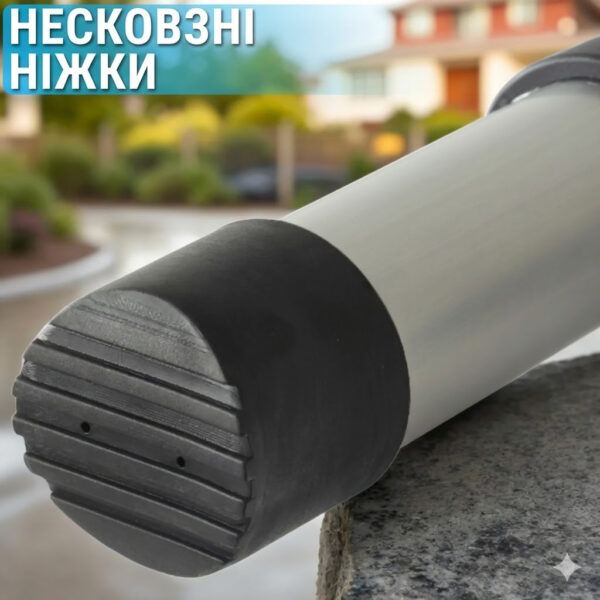 Телескопическая лестница 2.7 м 7 ступеней хромомолибденовая сталь до 150 кг компактная складная