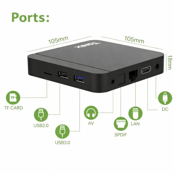 Smart TV приставка Tanix TX3 Mini / Android TV / 2GB + 16GB / 4-ядерный Amlogic / Wi-Fi / 4K поддержка