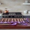 Набор силиконовых кухонных принадлежностей 19 предметов Серый Kitchen Set Кухонный набор с досточкой