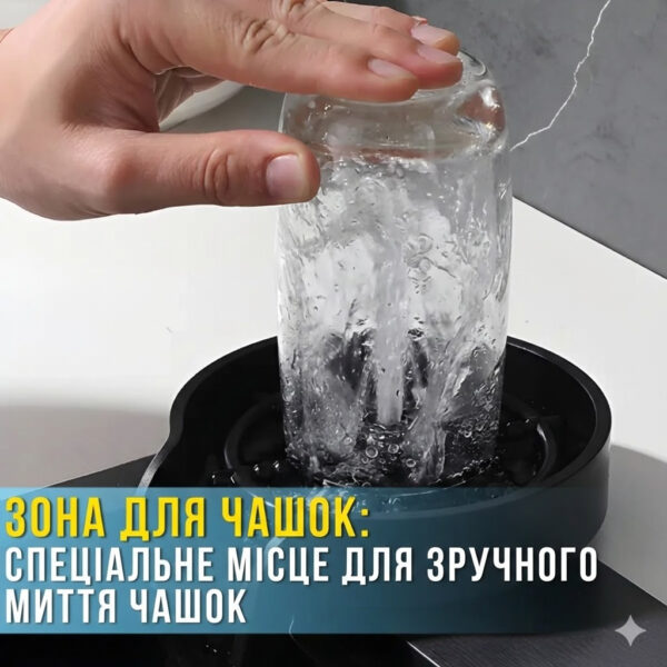Кухонная мойка из нержавеющей стали 75×46 см с выдвижным смесителем и 3 режимами подачи воды “Водопад” RK