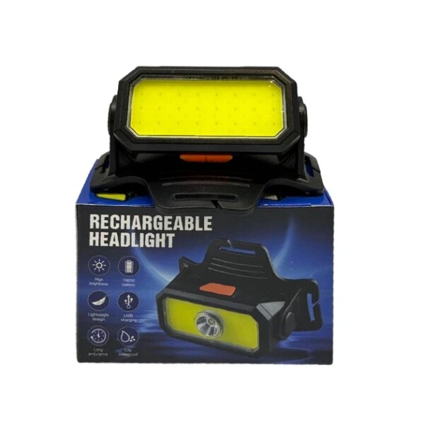 Налобный светодиодный фонарь Bailong BL-5102 с аккумулятором 18650, USB-зарядкой, 6 режимами и регулируемым углом наклона