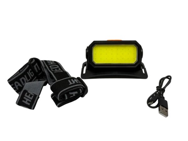 Налобный светодиодный фонарь Bailong BL-5102 с аккумулятором 18650, USB-зарядкой, 6 режимами и регулируемым углом наклона