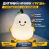 Детский силиконовый ночник-светильник «Груша» с LED-подсветкой, 7 цветами и USB-зарядкой