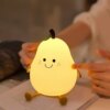 Детский силиконовый ночник-светильник «Груша» с LED-подсветкой, 7 цветами и USB-зарядкой