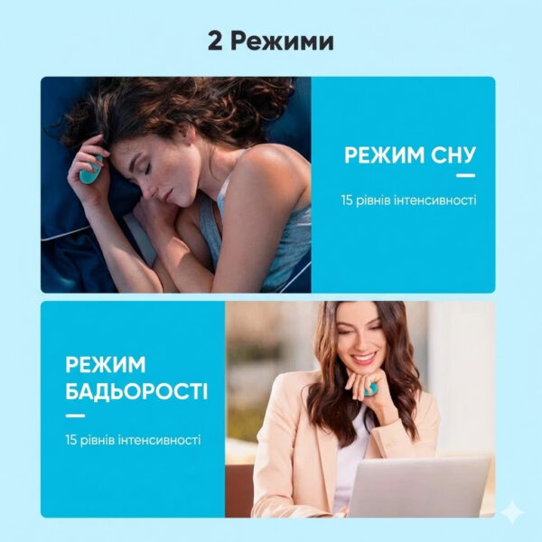Портативное устройство Supretto для улучшения сна с 15 режимами, EMS-терапией и USB-зарядкой