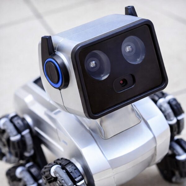Робот-собака Stunt Robot Dog H29-1 на радиоуправлении с LED-подсветкой и 8 колесами Mecanum