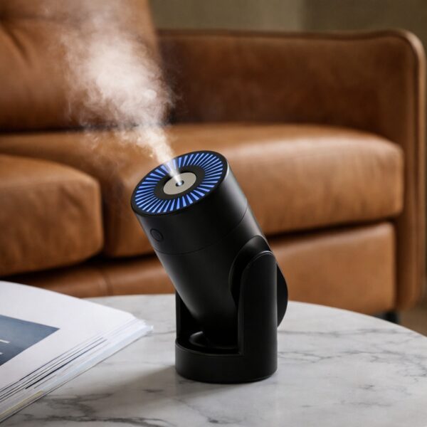 Увлажнитель воздуха-ночник Shaking Head Humidifier L09 — 220 мл, ультразвуковой, регулируемый наклон, LED-подсветка, USB-питание