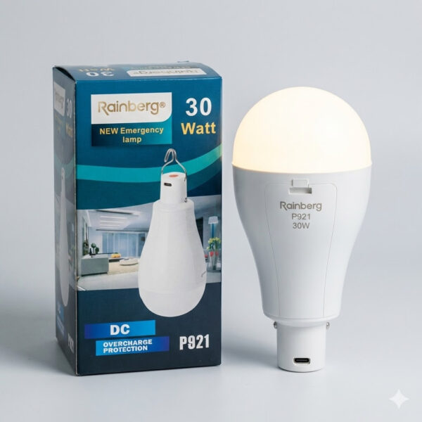 Аккумуляторная LED лампа для кемпинга Rainberg P921 30W (1500 Lm, 2x18650) — Подвесной аварийный светильник с USB зарядкой