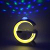 Лампа-ночник с беспроводной зарядкой, Bluetooth-колонкой и RGB LED подсветкой 15Вт + дискокуля, YN-2366