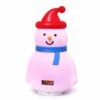 Детский аккумуляторный ночник-Снеговик с RGB-подсветкой, Bluetooth-колонкой и функцией часов