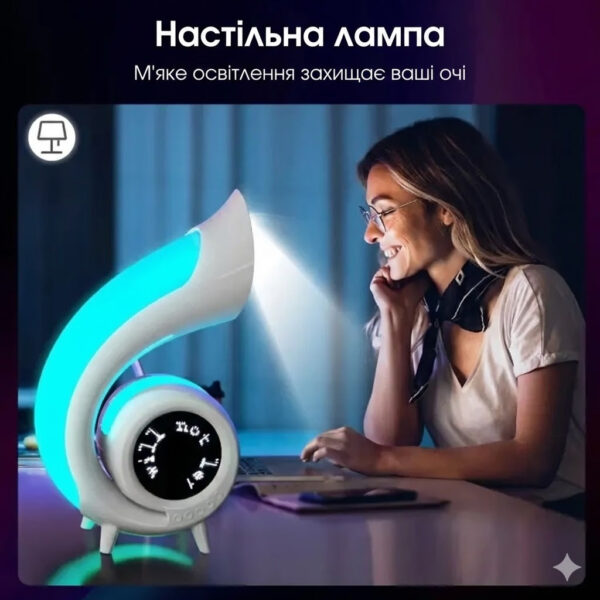 Многофункциональная Bluetooth-колонка с LED-дисплеем, будильником, часами и RGB-подсветкой Abyss G69 Pro Lyrics