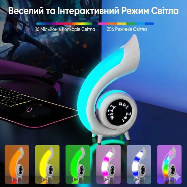 Многофункциональная Bluetooth-колонка с LED-дисплеем, будильником, часами и RGB-подсветкой Abyss G69 Pro Lyrics