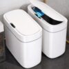 Сенсорное ведро для мусора Joybos Smart Automatic 12 л с датчиком движения и системой адсорбции запахов (белое)