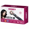 Фен-стайлер для волос KEMEY KM-9205, 1000W, 6 насадок для укладки, с функцией брашинга и выпрямления
