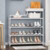 Металлическая обувница-этажерка для обуви Shoe Rack — полка для прихожей, компактная и прочная