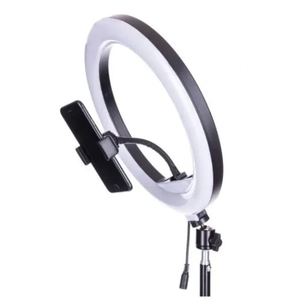 Кольцевая LED лампа 30 см QX-260 с держателем для телефона, USB, регулируемой яркостью и цветовой температурой