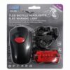 Велофара передняя + Задний стоп KK-760 | Комплект велосипедного света (7+5 LED / 5 режимов)