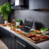 Электрогриль прижимной LB-58022, 850 Вт, контактный гриль для мяса, рыбы, овощей и сэндвичей, антипригарное покрытие