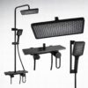 Смеситель для ванной комнаты с душевым гарнитуром Shower Set YLN16001H, черный матовый