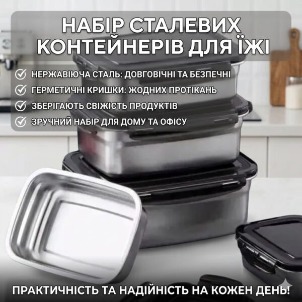 Термоланчбокс для еды из нержавеющей стали 400 мл 20687-11 — Герметичный пищевой контейнер для обедов