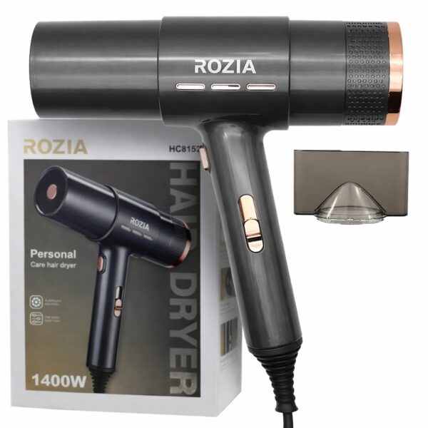 Дорожный фен с концентратором Rozia HC8152 / Фен для волос / Компактный фен