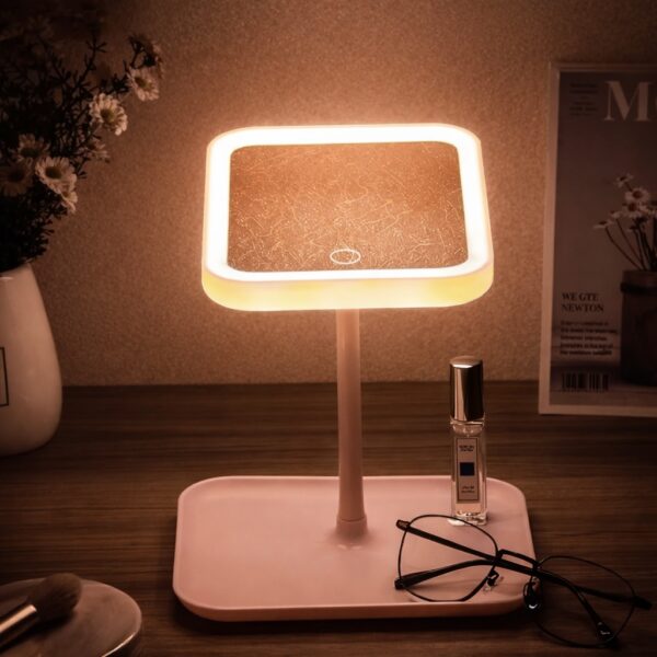Зеркало для макияжа с LED подсветкой, от USB, LY-696 / Зеркало на ножке / Зеркало косметическое