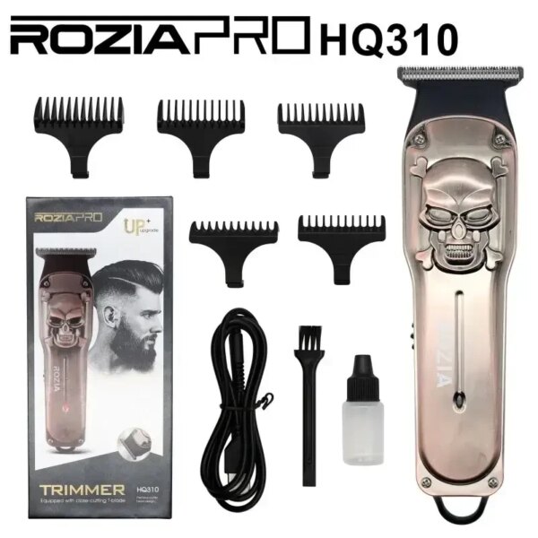 Триммер мужской для усов и бороды ROZIA HQ310 AND 6162-2 аккумуляторный, черный с серым
