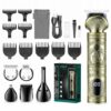 Аккумуляторная машинка для стрижки 6в1 с USB, VGR V-106 / Набор для стрижки волос и бороды / Мужской триммер