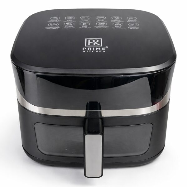 Аэрогриль Prime Kitchen AF1012DT, 14 л, с двойными нагревательными элементами (2 ТЭНы), сенсорное управление, окно обзора, 80–200