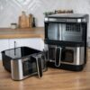 Аэрогриль Rainberg RB 2331 4800W с двумя чашами 7,5+7,5 л сенсорное управление