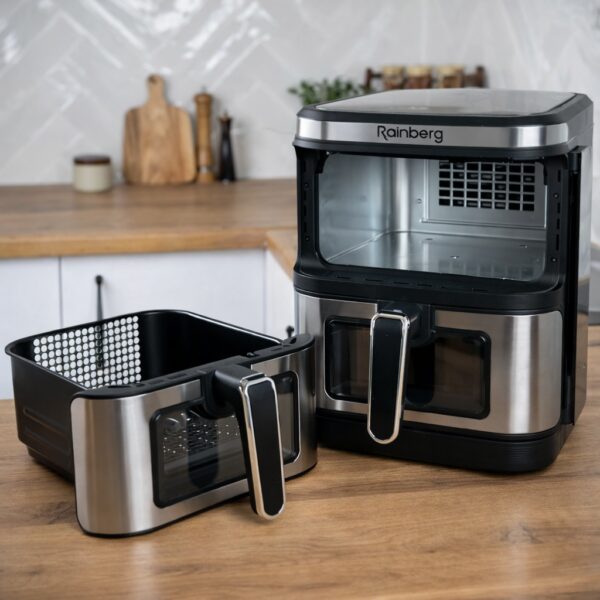 Аэрогриль Rainberg RB 2331 4800W с двумя чашами 7,5+7,5 л сенсорное управление