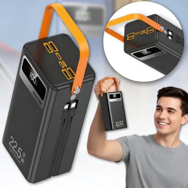 Мобильная Зарядная Станция 50000mAh TUGII-Y105 (22.5W) + Мощный LED-Прожектор и Кабели