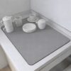 Коврик для сушки посуды антискользящий 30×30 см, влаговпитывающий и абсорбирующий, настольный кухонный коврик из полипропилена, се