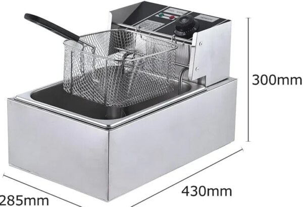Профессиональная электрическая фритюрница Dotvix D-803, 2800 Вт, 6 л, с корзиной из нержавеющей стали